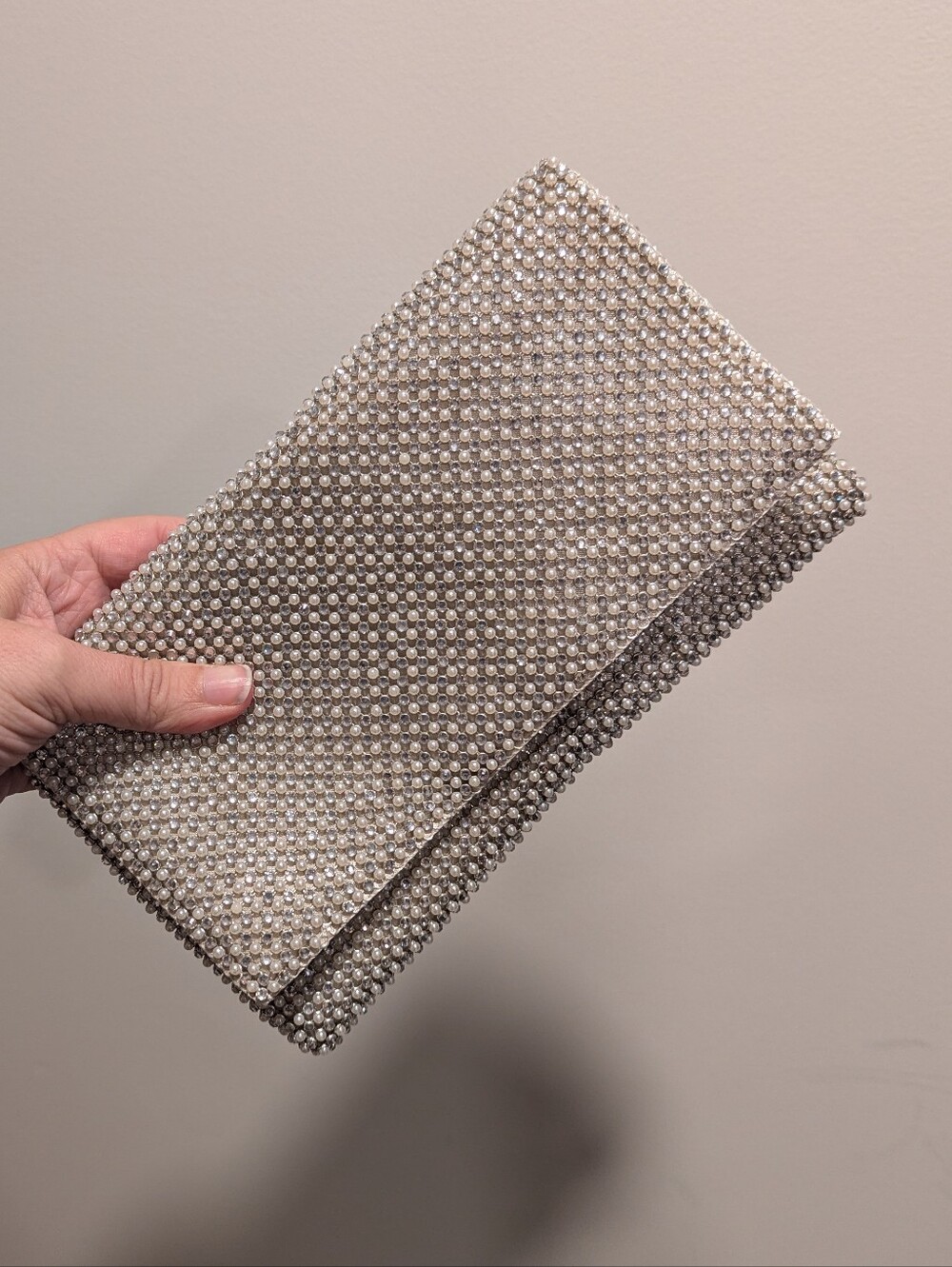 GUNNE SAX Silver Crystal Envelope Clutch - Picture 2 of 10